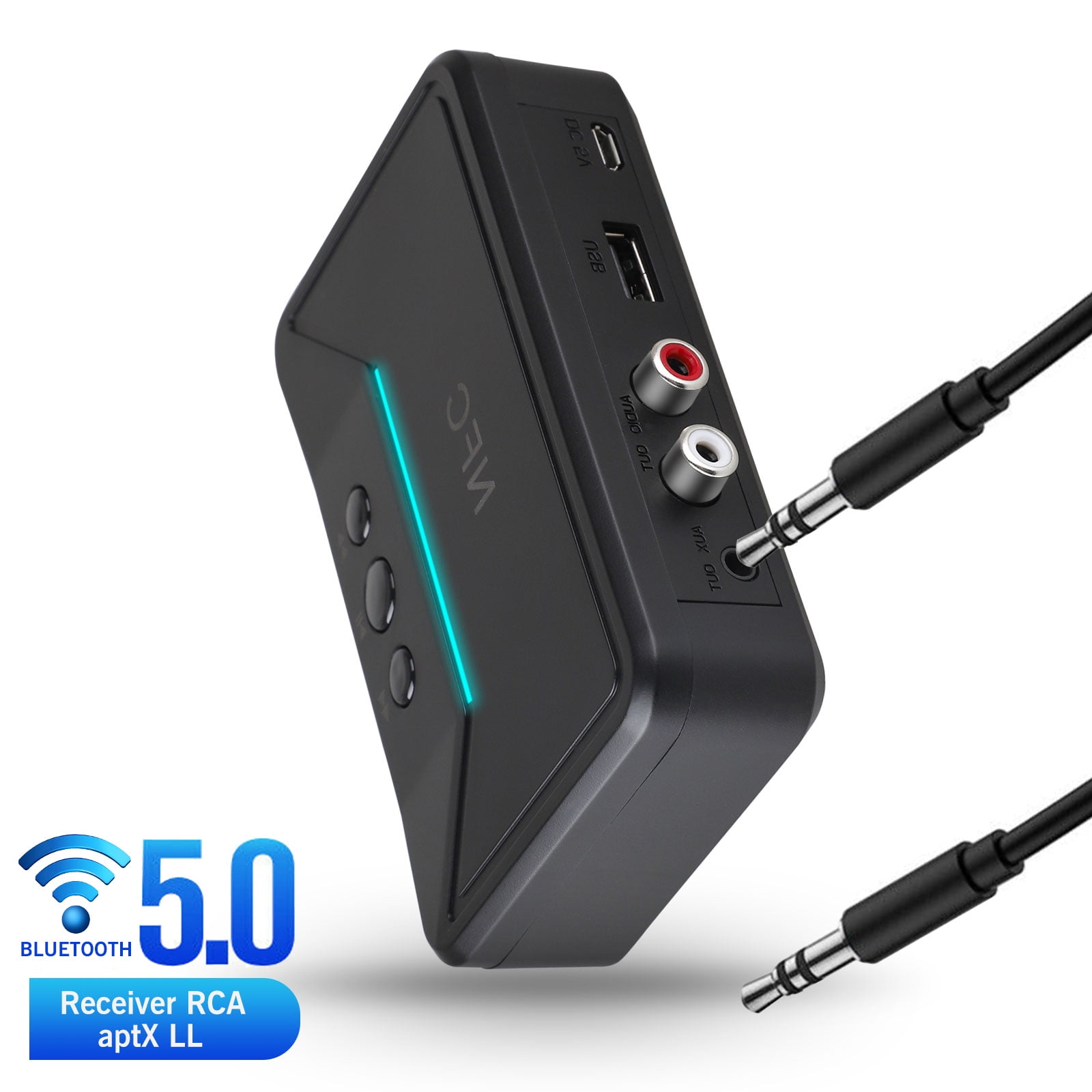 3.5mm Bluetooth Wireless NFC USB Stereo Audio Music RCA Speaker Receiver Adapter