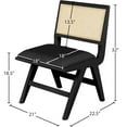 thumbnail image 3 of Meridian Furniture Abby Black Vegan Leather Dining Side Chair (Set of 2), 3 of 13