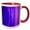 Red/White, variant on 3drose, Bright Blue Purple Side Flow, 15oz Two-tone Blue Mug