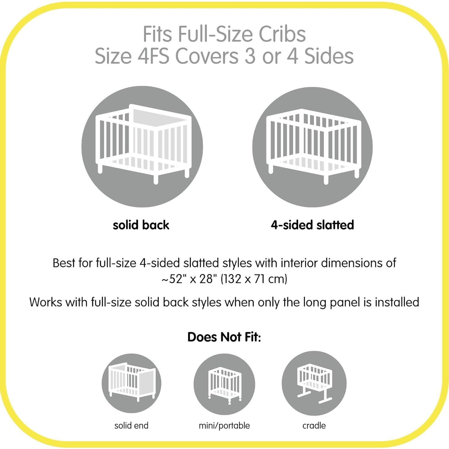 BreathableBaby Mesh Liner for Full-Size Cribs, Deluxe 4mm Mesh, Blue Haze (Size 4FS Covers 3 or 4 Sides)