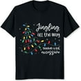 thumbnail image 2 of 100% Cotton Christmas Tree Lights T-Shirt Jingling All The Way Seems A Bit Excessive Holiday Funny Shirt Women's Christmas Tee Xmas Gift Top, 2 of 5