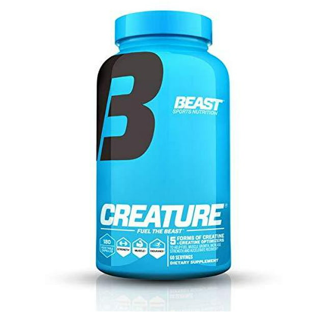 Beast Sports Nutrition – Creature Creatine Complex – Fuel Muscle Growth – Optimize Muscle Strength – Enhance Endurance – Boost Recovery – 5 Forms of Creatine – 60 - Walmart.com