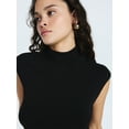 thumbnail image 5 of Scoop Women’s Ruched Mock Neck Top, Sizes XS-XXL, 5 of 6