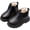 Black, variant on Otqutp Boys Girls Winter Chelsea Boots Side Zipper Warm Fleece Lined Ankle Boots Kids Non Slip Fashion Boots for Cold Weather