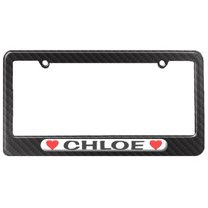 Chloe Love with Hearts License Plate Frame