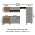 thumbnail image 3 of Madesa Gabinete de Cocina Integral 293 cm Emilly Rústico/Gris 01, 3 of 10