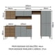 thumbnail image 3 of Madesa Gabinete de Cocina Integral 293 cm Emilly Rústico/Gris 01, 3 of 10
