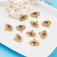 thumbnail image 3 of U8MO 10pc Colorful Brass Micro Pave Cubic Zirconia Eye Pendants Dangle Charms 15x12mm, 3 of 6