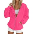 thumbnail image 5 of BODOAO Womens Zip Up Hoodies Plus Size Long Sleeve Hooded Sweatshirts Fall Winter Casual Fashion Jacket with Pockets Fall Y2K Clothes Casual Comfort Jackets Coats Zipper Fall Winter Sweatshirts, 5 of 5