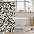 thumbnail image 3 of Manfei Abstract Duck Camo Shower Curtain 72Wx72L, Countryside Camouflage Shower Curtain 72Wx72L, White Green, 3 of 5