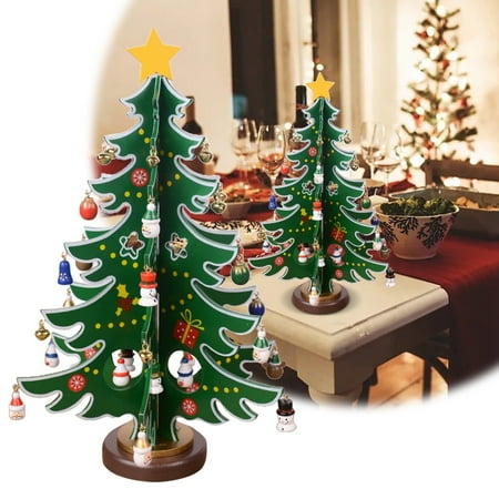 

Christmas Tree Ornament Wooden Christmas Decorations Christmas Tabletop Window Decoration Items