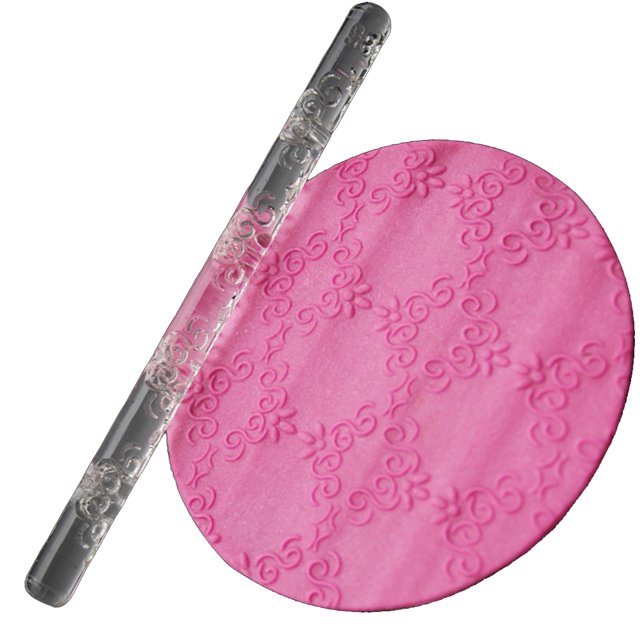 Acrylic Rolling Pin, 28 Patterns Dough Roller with Comfortable Handle for Pastry, Noodle and More, Can Make Various Patterns of Dumpling Skin with, Easy Storage for, Pasta,