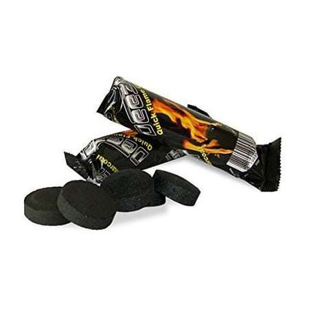 DEEZER 40MM CHARCOAL ROLL: SUPPLIES FOR HOOKAHS – 10pc roll of Quick-light shisha coals for hookah pipes. These Easy Lite coal accessories & parts are instant lighting when using a torch