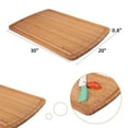thumbnail image 7 of Cibeat Extra Large Cutting Board 30"x20" Bamboo Wooden Butcher Block Kitchen Chopping Board with Juice Groove for Turkey Meat Vegetables BBQ, 7 of 7