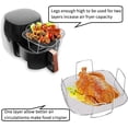 thumbnail image 4 of Air Fryer Accessories, Multi-Purpose Cooking Rack Stainless Steel Air Fryer Rack Air Fryer Racks Compatible with Most Air Fryers, 4 of 5