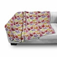 thumbnail image 3 of Bunny Soft Flannel Fleece Blanket, Colorful Computer Graphics Pattern on a Plain White Background Cartoon Nursery Theme, Cozy Plush for Indoor and Outdoor Use, 50" x 70", Multicolor, by Ambesonne, 3 of 6