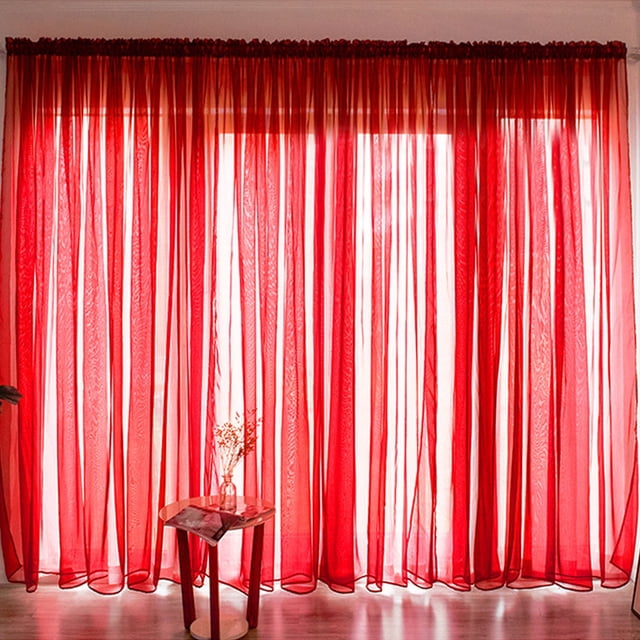 Cortinas para ventanas, paneles de ventana de poliéster de estilo simple, diseño transparente de última generación Jadeshay A