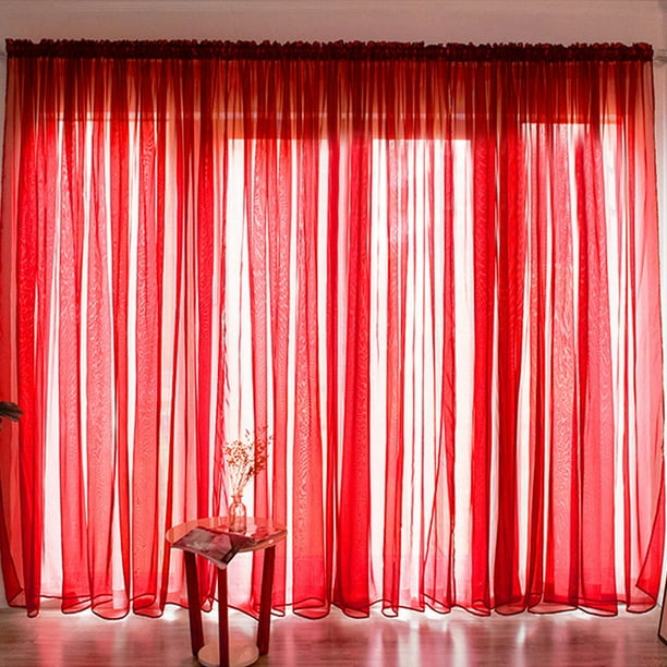 Cortinas para ventanas, paneles de ventana de poliéster de estilo simple, diseño transparente de última generación Jadeshay A