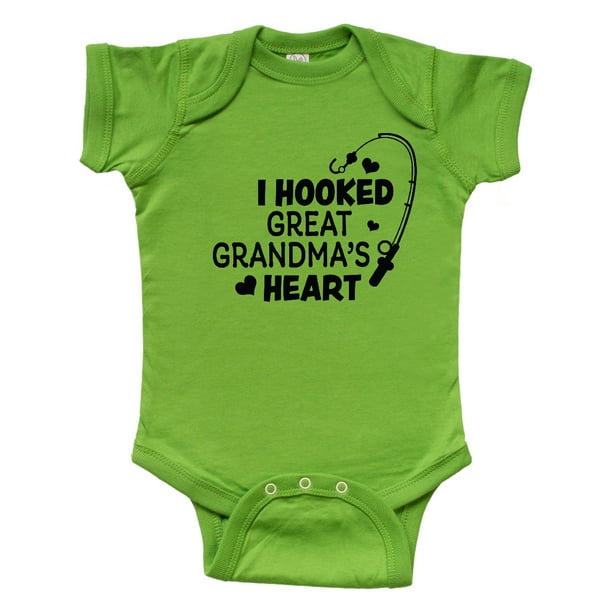 INKtastic - I Hooked Great Grandma's Heart with Fishing Rod Infant ...