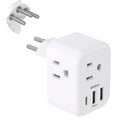 TRAHOOSwitzerland Travel Plug Adapter, Swiss Outlet Adapter with 3