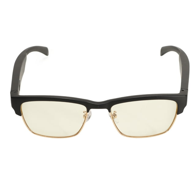 Glasses, Bone Conduction Noise Reduction Music Smart Glasses P5 Waterproof Touch Switch For Men For Outdoor B Gold