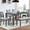 Gray, variant on Gray Color, 6 - Piece Dining Set - Comfortable Seating for Gatherings - Dining Room Use - Durable Tabletop