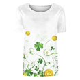 thumbnail image 5 of Puntoco Liquidación de camisetas cortas para mujer, camiseta de manga corta con cuello redondo y estampado informal a la moda para mujer, camiseta de manga corta con cuello redondo, 5 of 5