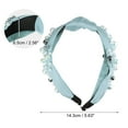 thumbnail image 4 of Diadema anudada Unique Bargains para mujer con perlas de imitación azul, 4 of 7