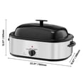 thumbnail image 5 of Digital Turkey Roaster Oven 20QT - Rapid Cooking Technology, Adjustable Temperature Control 150°F-450°F, Self-Basting Lid & Defrost Function, 5 of 6