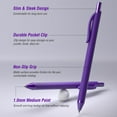 thumbnail image 2 of 50 Pack Purple Ink Pens - Bulk Pens, 1.0MM Medium Point Ballpoint Pens, Smooth Writing No Bleed Retractable Ball Point Pen (Purple), 2 of 8