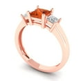 thumbnail image 2 of Three-Stone Engagement Ring for Women - 1.11ct Simulated Red Diamond in 14K Rose Gold Promise Ring, 2 of 6