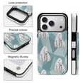 thumbnail image 3 of Polar Bear Cubs Cuddle Mama Bears Teal Pattern Leather Wallet Case for iPhone 12 Wallet Case Card Holder Flip, 3 of 8