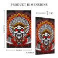 thumbnail image 3 of DouZhe 1-Gang Blank Wallplate, Vintage Tribal Style Skull Decorative Wall Plates, 3 of 7