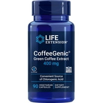 Life Extension CoffeeGenic® Green Coffee Extract, 400 mg, Standardized for 50% Chlorogenic Acid, Gluten Free, Non-GMO, Vegetarian, 90 Capsules