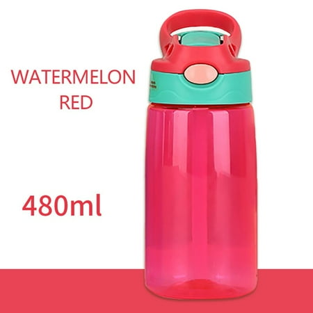 

Yubatuo 480ml Kids Water Bottle with Straw Lid And Handle Easy Use For School