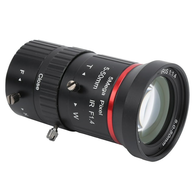 Lente de cámara de seguridad Jadeshay zoom industrial 5 MP Montaje CS Negro rojo