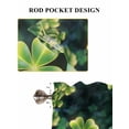 thumbnail image 6 of St. Patrick's Day 2 Panel Kitchen Curtains for Windows, Spring Green Shamrock Gnomes Leaves Bathroom Privacy Curtain, Home Décor Window Treatment for Bedroom/Living Room 55"x45", 6 of 6