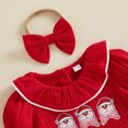 thumbnail image 6 of Cjfdfy Newborn Baby Girl Christmas Clothes Santa Claus Christmas Tree Long Sleeve Ruffled Bubble Romper With Headband Cute My First Christmas Fall Winter Holiday Set 0-18 Months, 6 of 9