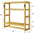 thumbnail image 3 of 2 PCS Over Toilet Shelving Unit for Bathroom, Adjustable Bathroom Organizers and Storage with Hanging Rod, Wood Color 16.6"Lx5.9"Wx 16.9"H Utility Shelf for Living Room Kitchen Bathroom, 3 of 6