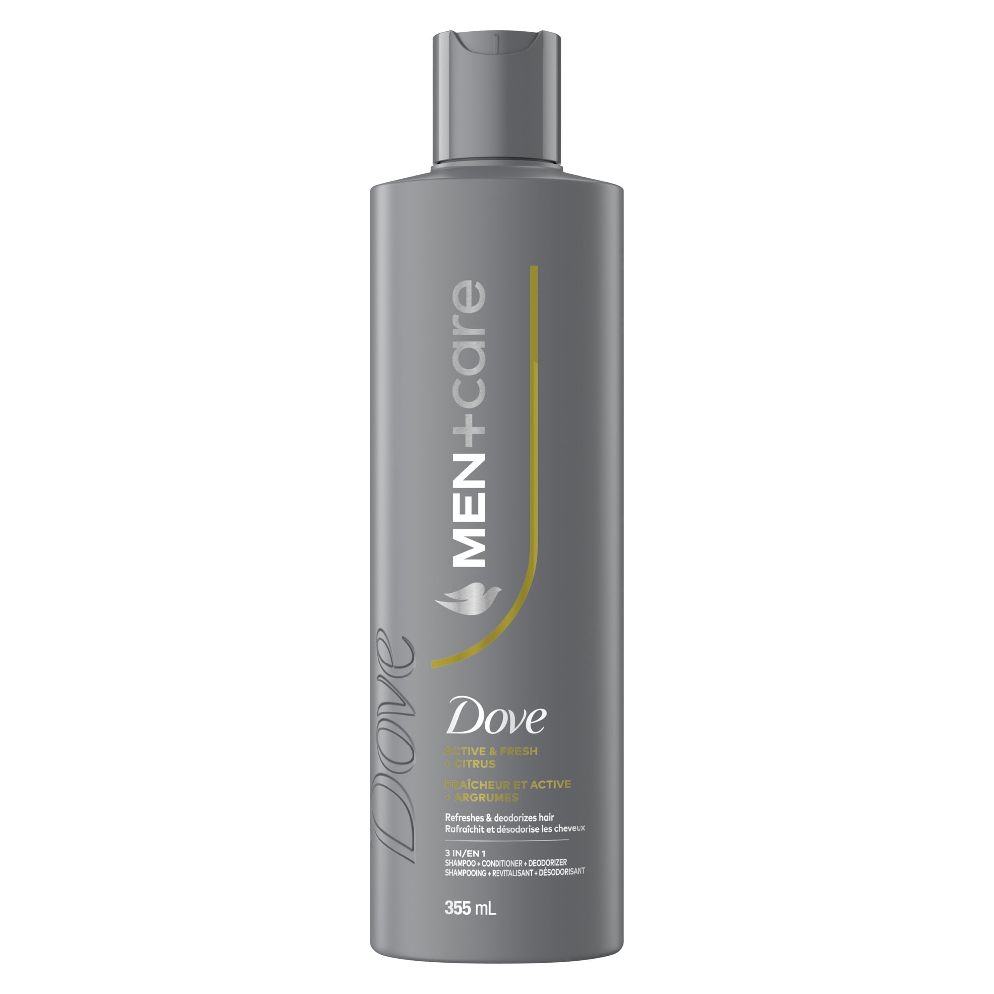 Dove Men+Care Active & Fresh 3in1 Shampoo and Conditioner to Refresh & Deodorizes , with Citrus