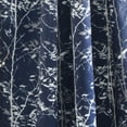 thumbnail image 3 of Lush Decor Forest Room Darkening 84" x 52" Floral Navy 3" Rod Pocket 2-Pc Set Window Panel, 3 of 10