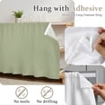 thumbnail image 5 of Sage Green Small Cabinet Curtains 10"W x 11"L, Farmhouse Sage Green Decor Sink Skirt Dust-Proof Short Curtain for Bathroom Vanity Storage Cubby Desk, Self Adhesive Privacy Drapes, 5 of 9