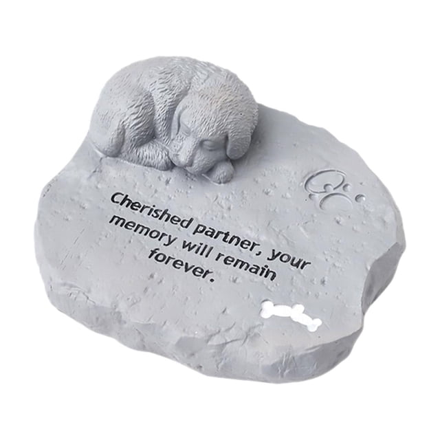 tamizeot Statue Commémorative pour Animaux Pierres Commémoratives Pierre Tombale pour Chat Belle Décoration Extérieure Idée Cadeau Solide