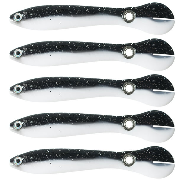5pcs Loach Lures Fishing Soft Baits Swimming Lures Swimbaits for Saltwater  and Freshwater