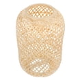 thumbnail image 2 of 1Pc Bamboo Woven Lampshade Rustic Ceiling Light Cover Natural Light Shell Khaki, 2 of 5