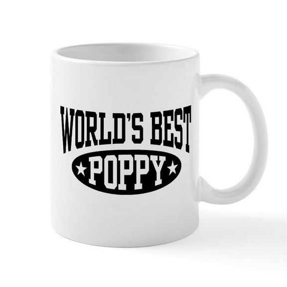 CafePress - World's Best Poppy Mug - 11 oz Ceramic Mug - Novelty Coffee Tea Cup