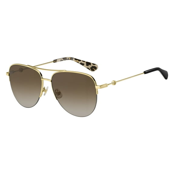 Kate Spade KS Maisie/G/S Metal Womens Aviator Polarized Sunglasses Gold Havana 60mm Adult