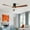 Brown 4, variant on Electric Fans 60 in. LED Indoor/Outdoor Flush Mount Matte Black Ceiling Fan with Wood Blades, 6-Speed DC Remote Control,Ceiling Fans