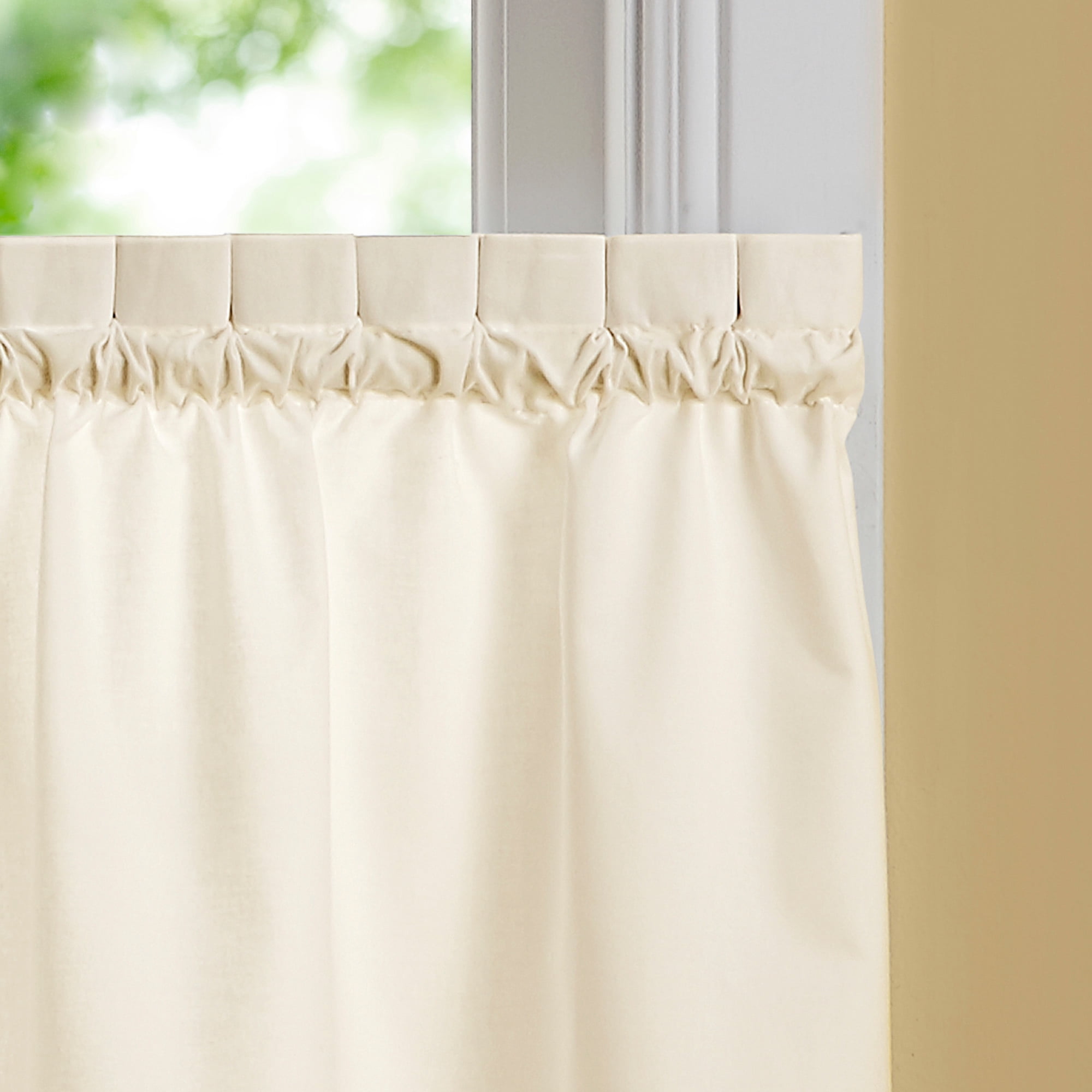 CHF Battenburg 24"L x 60"W, Tier Curtain, Ecru, 100% Cotton, Indoor, Adult