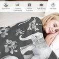 thumbnail image 3 of COMIO Elephant Blanket Soft Cozy Lightweight Animal Boho Throw Blanket for Couch Sofa Bed Living Room Home Decor for Boys Girls Kids Adults Gift, 3 of 6
